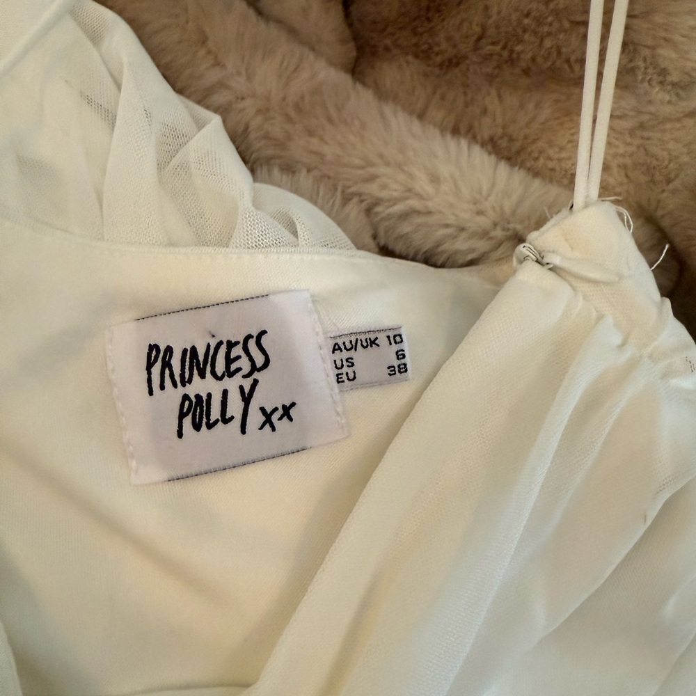 Princess Polly White Ruched Mini Dress - Picture 3 of 3